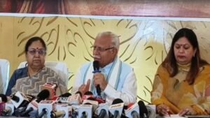 जालंधर में विपक्ष पर गरजे पूर्व CM खट्टर: महिला आरक्षण विधेयक पर बोले- कांग्रेस को भुगतना पड़ेगा परिणाम